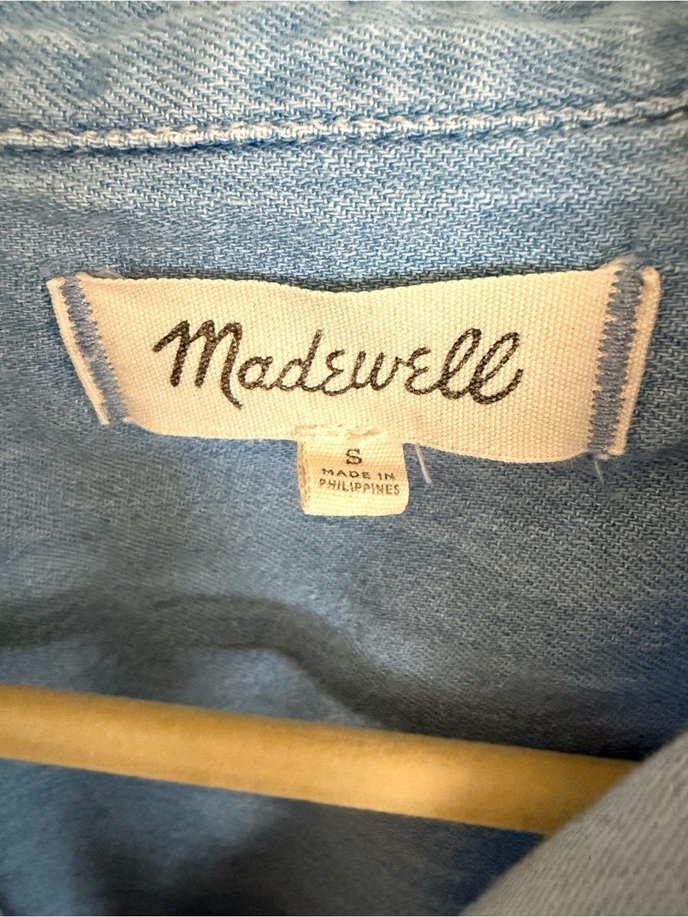 Madewell Denim Courier Short-Sleeve Button-Down Shirt Small - Picture 2 of 3